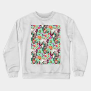 Cutout pop art Crewneck Sweatshirt